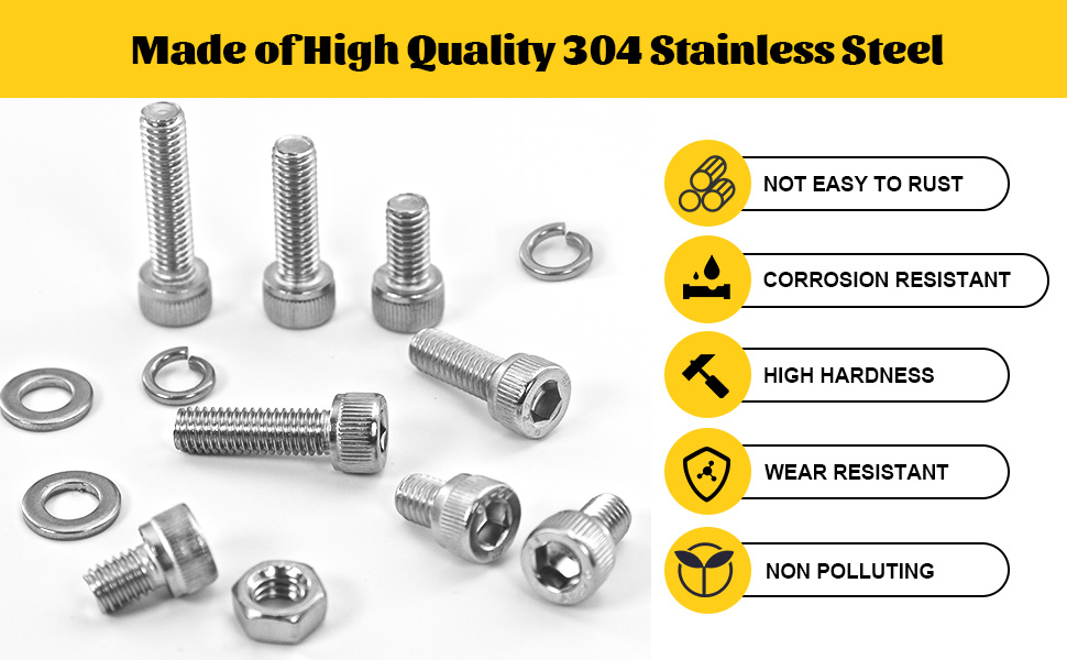 hex socket head bolts stainless