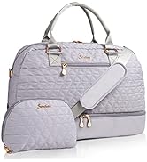 Scothen Travel Duffle Bag,Weekender Bag for Women with Toiletry Bag,Carry on Overnight Bag with L...