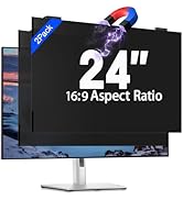 JEAPKA [2 Pack Magnetic Computer Privacy Screen 24 Inch, Removable Hanging Privacy Screen Shield ...