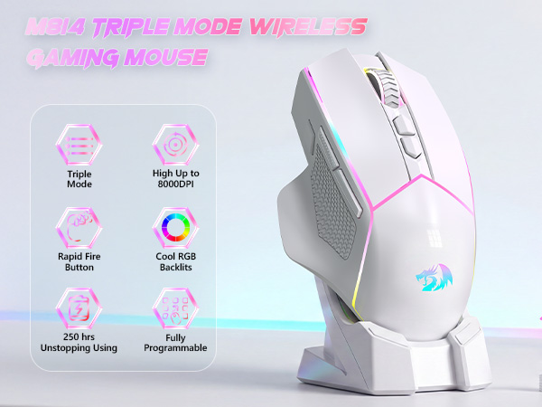 M814W tri mode Wireless Gaming Mouse