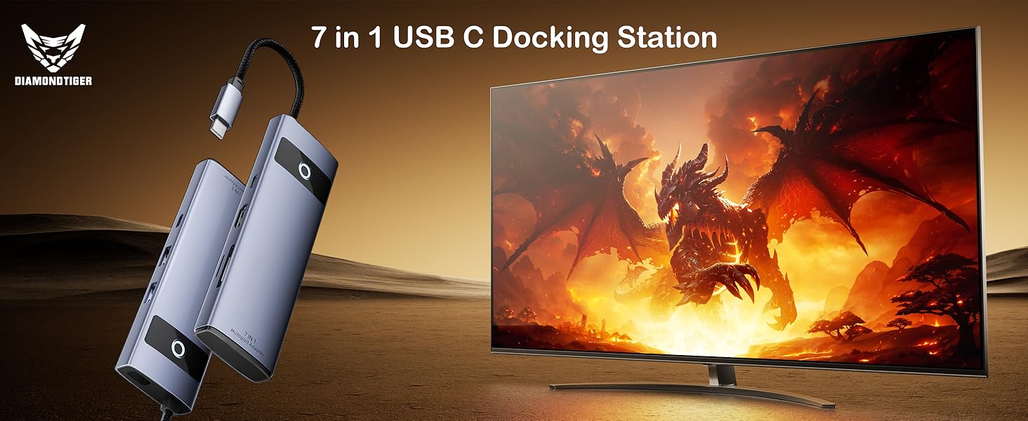 DiamnodTiger 7 in 1 USB c Docking