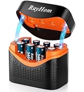 RayHom Rechargeable 4 AAA and 4 AA Batteries Lithium with Charger, 8 Pack 1.5V Triple A Double A ...