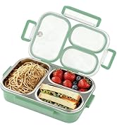 Eechen Charm Stainless Steel Lunch Box - 25 oz 3-Compartment Bento Box, BPA-Free, Leak-Proof