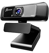 j5create USB Streaming Webcam - 1080P HD with 360° Rotation, High Fidelity Microphone, Plug and P...