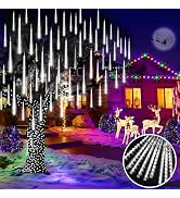 KNONEW Christmas Lights Outdoor, 15 inch 24 Tubes 672 LED Meteor Shower Lights Plug in Waterproof...