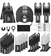 VEVOR 30-Piece Oscillating Saw Blades, Quick Release Multi Tool Blades Kits, 8 Types Oscillating ...