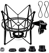 SUUNTOK Microphone Shock Mount Universal Mic Holder Spider Recording Mic Shockmount Stand Compati...