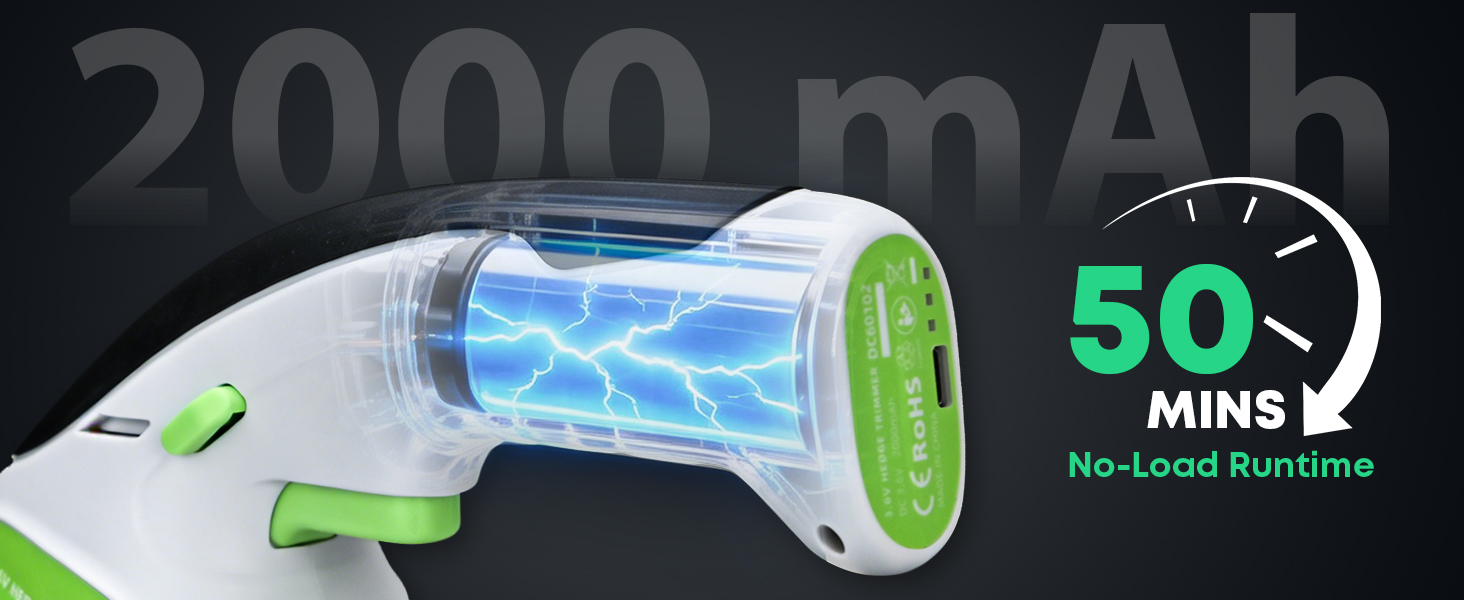 2000mAh cordless shrubbery trimmer
