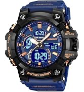 findtime Men's Military Tactical Watches for Men Big Face Large Dual Analog Digital Display Sport...