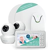 Babysense True Sleep Duo - HD Video &amp; Movement Baby Monitor - HD Bundle Pack - HD Split Screen 5"...