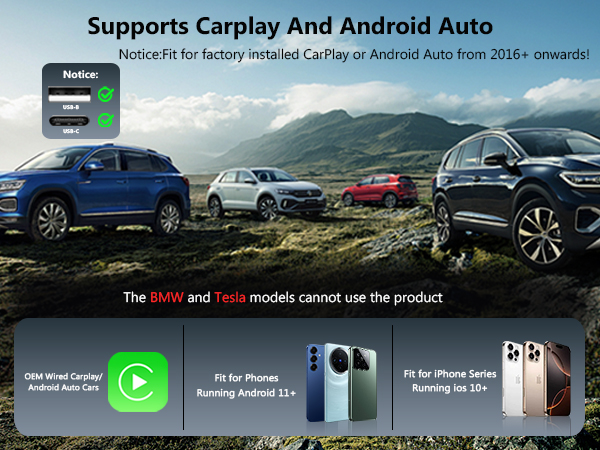 Wireless CarPlay &amp; Android Auto Adapter