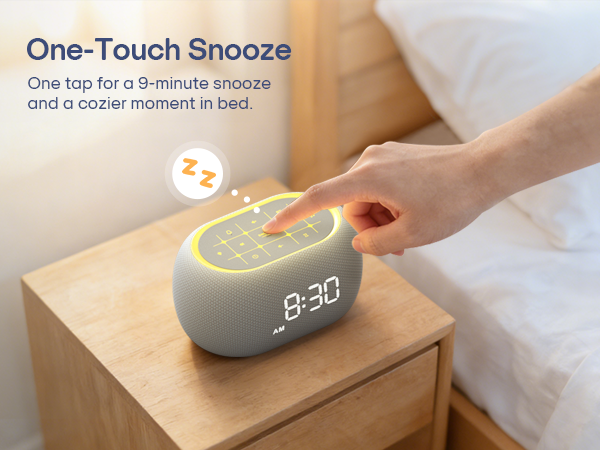 Alarm Clock with One-Touch Snooze Function