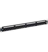 ICC CAT6 Patch Panel, UL Listed &amp; PoE++ Rated Gigabit Applications, Rackmount 24 Port 1U 19-Inch ...