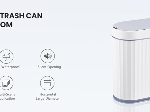 bathroom trash can with lid