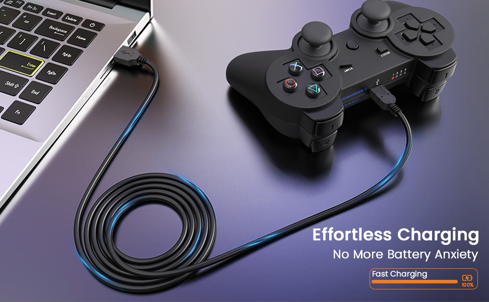ps3 controller charger cable playstation 3 charging mini usb cable