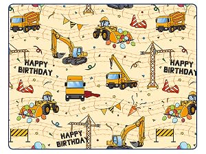 WERNNSAI Construction Wrapping Paper Roll