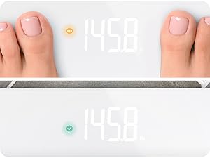 scale white body glass weight digital for replaceable battery accu chek bathroom accurate modern