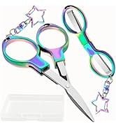 Tasttin Personal Care Beauty Tools, Personalized Colorful Grooming Scissors with Star Charms - Fo...