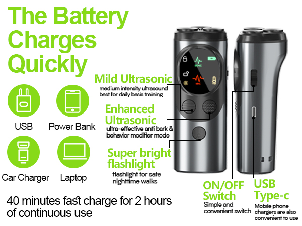 Dog Sonic Bark Deterrents Devices Ultrasonic Anti Barking Device for Dogs Bark Deterrent