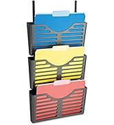 Officemate Verticalmate File Pocket with Hanger Set, Gray, 3 Pack (29314)