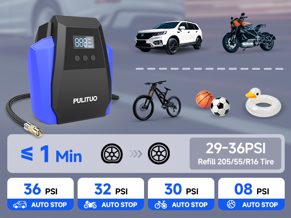 Tire Inflator Portable Air Compressor