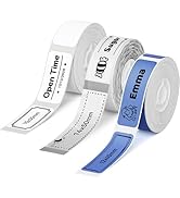 NIIMBOT D11 Label Maker Tape D110 Labels 3Rolls (0.59" X 1.18" White/ 0.55" X 2" Clear/ 0.47" X 1...