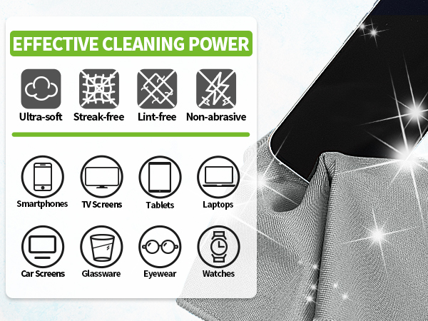 Lint Free Quickly Clean Window, Glasses, Windshields, Mirrors, and Stainless Steel