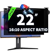 2 Pack Magnetic Hanging Computer Privacy Screen 22 Inch for 16:10 Widescreen Monitor, Removable P...
