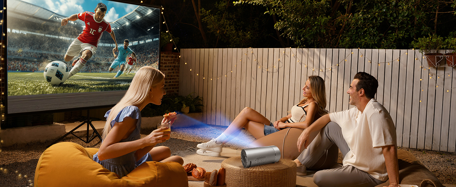 Smart Projector with WiFi and Bluetooth Portable Movie Projectors
