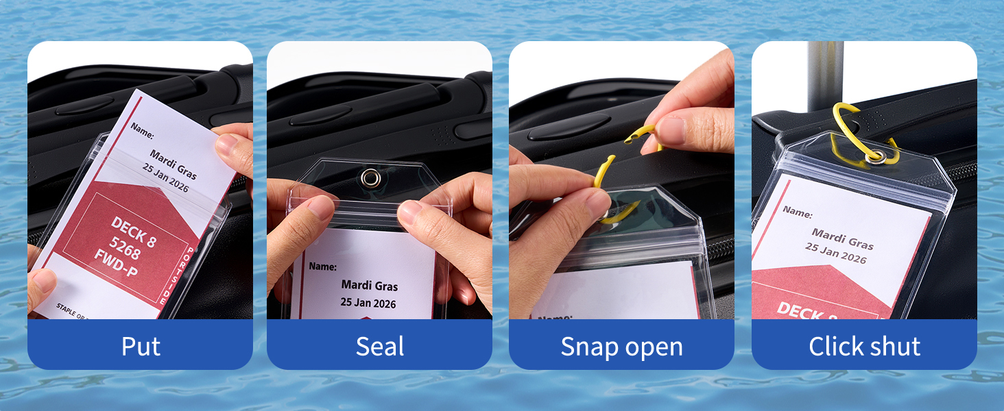 CASMONAL Large Size Cruise Luggage Tag Holders