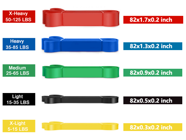 WSAKOUE Pull Up Assistance Bands, Resistance Bands Set 10