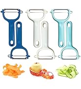 Trez Treamer 6-Pack Vegetable Peelers for Kitchen,Stainless Steel Y Apple Peeler Set for Veggie C...