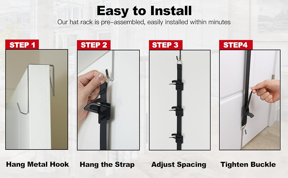 easy install for hat rack