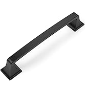 Amerdeco 10 Pack Matte Black 5 Inch(128mm) Hole Centers Kitchen Cabinet Pulls Hardware Kitchen Ha...