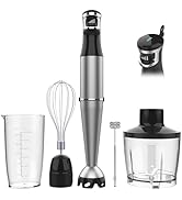 Immersion Blender Handheld Corded Hand Blenders Set 1100W, Trigger Variable Speed 5 in 1 Stick Em...