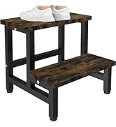 Tigerden Wooden 2 Step Stool for Toddlers Kids and Adults, Heavy Duty Stepping Stools with 500 LB...
