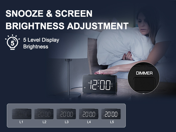 Wooden Digital Alarm Clock