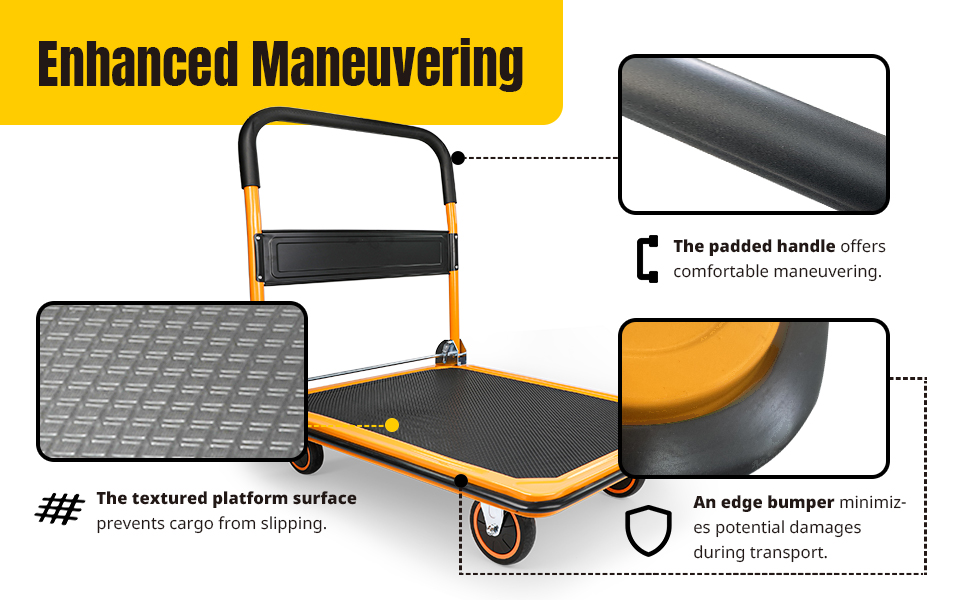 platform moving dolly flat dolly heavy duty dolly push cart rolling platform cart utility hand truck