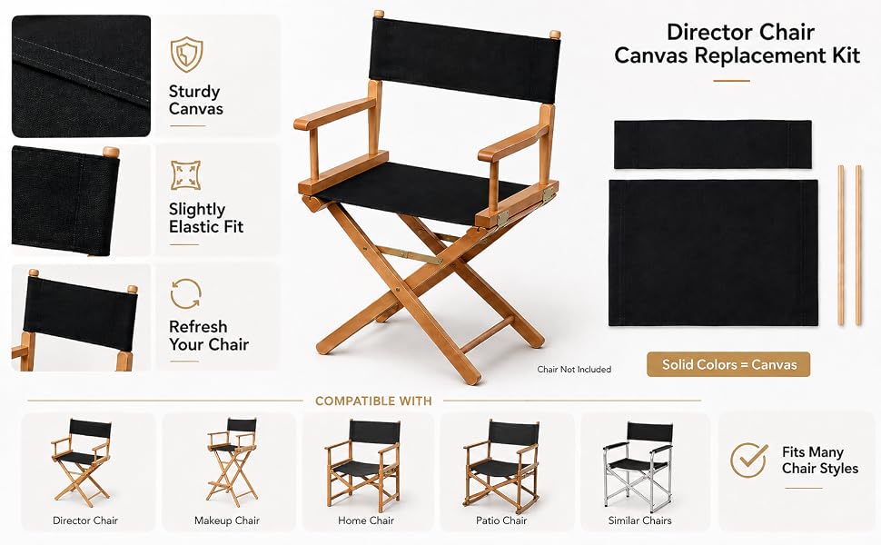 Director&amp;#39;s Chair Replacement Fabric Materia