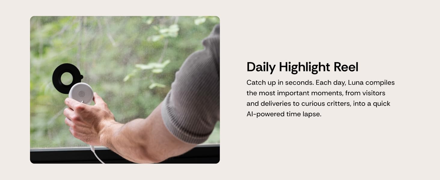 3MP 2K Window Camera Indoor Security Camera Pet/Person/Vehicle AI Motion Detection