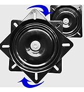2Pack Heavy Duty Bar Stool Swivel Plate, 6Inch Chair Base With Solid Ring of Ball Bearings, 400lb...