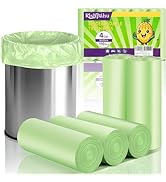 Rishipahu Small Trash Bags 4 Gallon Bio, 110 Count Small Garbage Bags, Unscented &amp; Leak...