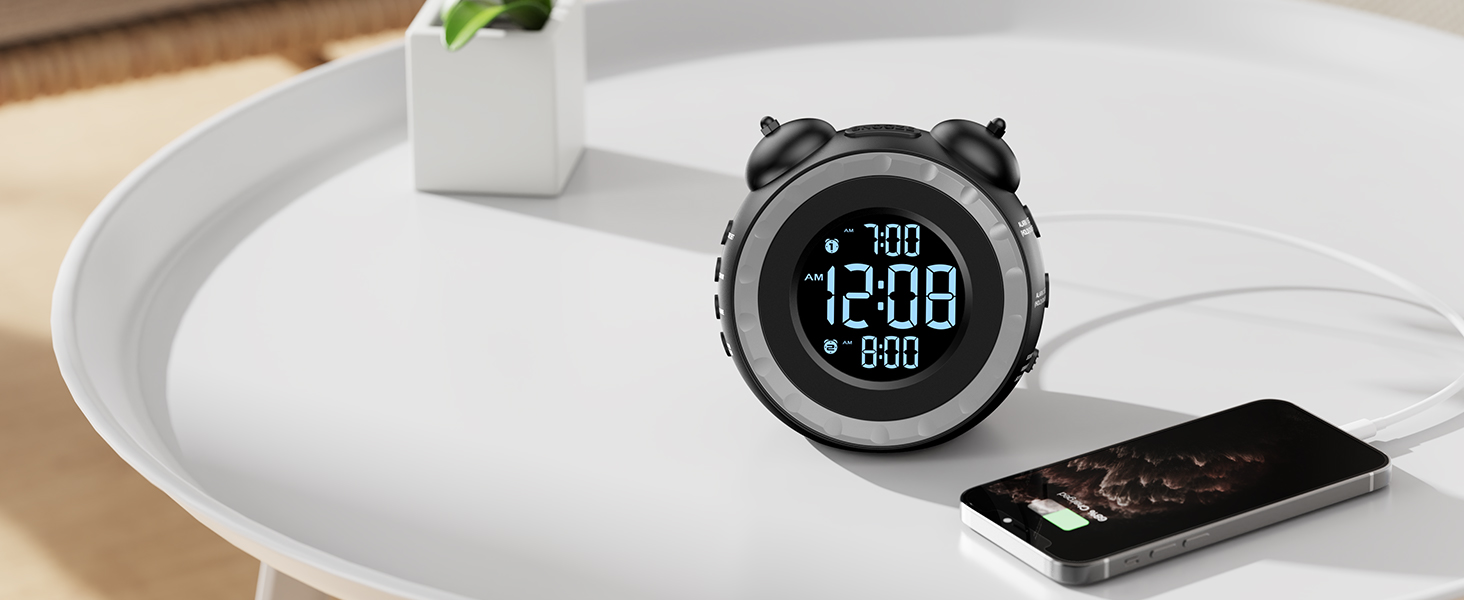 alarm clock with usb charger