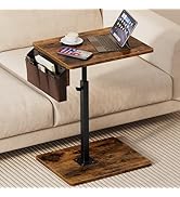 Vagusicc Sofa Armrest Tray Table for Couch, 360° Swivel Height Adjustable TV Tray Table for Small...