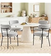 DUMOS Dining Chairs Set of 2, Mid Century Modern Chair Round Upholstered Curved Backrest, Kitchen...