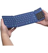 Nillkin Foldable Keyboard with Touchpad, Bluetooth Keyboard with Number Pad, Full Size Keys, Larg...