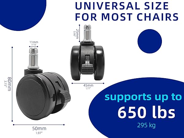 Universal Fit 2 Inch Castors Replacement
