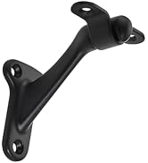khtumeware 6 Pack 3 Inch Matte Black Hand Rail Bracket Heavy Duty Hardware for Stairways, Home or...