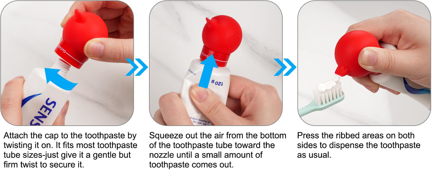 how to install toothpaste caps