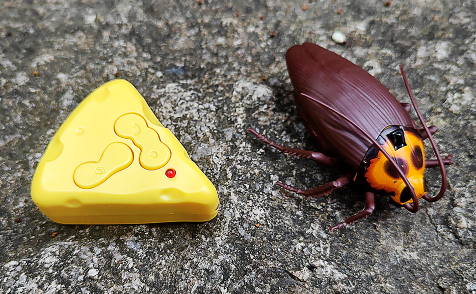 mini rc cockroach remote control roach insect animal prank toy kids Halloween Christmas gifts
